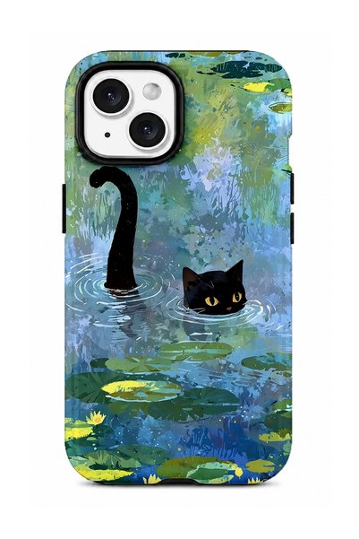 EDELFU Compatible with iPhone 13 / 14 - Camouflage Cat Double Layer Cover, Gl...