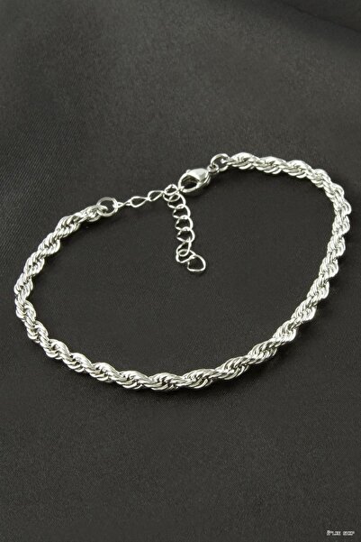 ZERO LAND Ilkestor Thick Twisted Steel Bracelet (11034) Silver Color