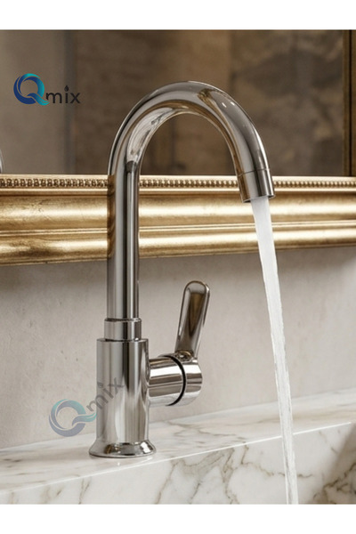 QMİX Elite Series Luxury Brass Body Bathroom Sink Faucet with Double Water In...