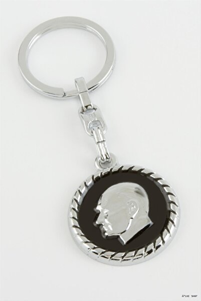 ZERO LAND Ilkestor Ataturk Metal Keychain (22253) Silver Color