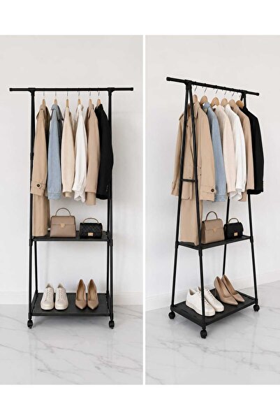 Vilde Metal clothes rack with wheels, Vilde, mobile clothes rack, durable met...