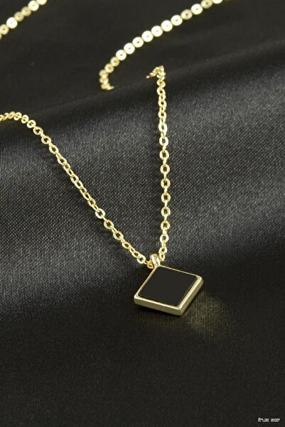 ZERO LAND Ilkestor Square Polyester (21137) Necklace Black
