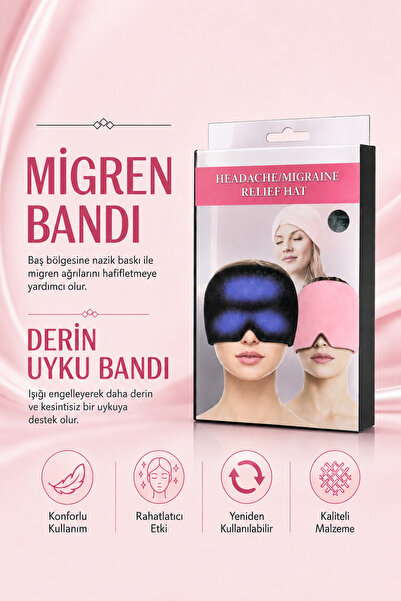 ERHCE Mıgren Ve Buz Başlığı, Baş Ağrısı Giderici Termal Sargı, Soğuk Sıcak Ko...