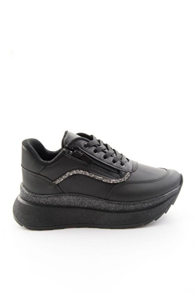 Bambi Siyah Siyah Kadın Sneaker K01709060409