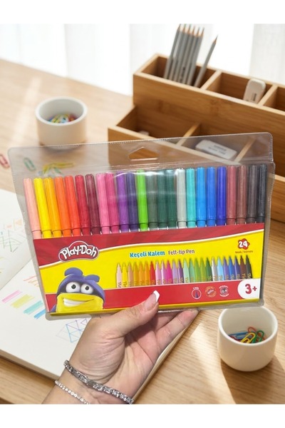 HASBRO - PLAYDOUGH 24 lu keçeli kalem