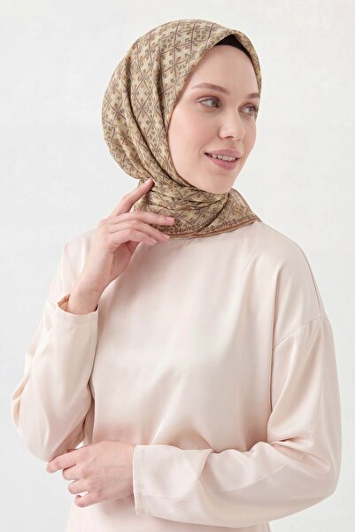 Silk Home Soft Eşarp Minimal Motif Krem