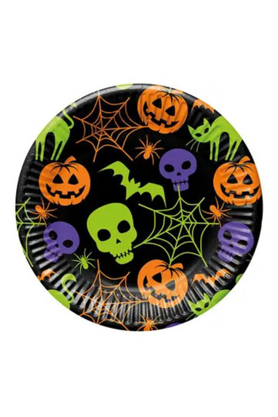 Halloween Happy farfurie de hârtie 8 buc 23 cm FSC
