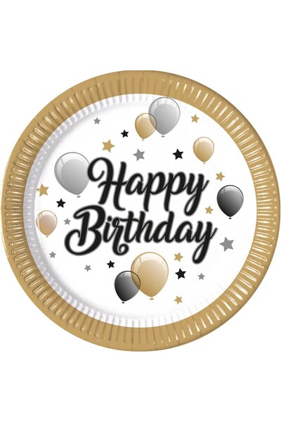 Javoli Happy Birthday Milestone Happy Birthday Paper Plate 8 pcs 23 cm FSC