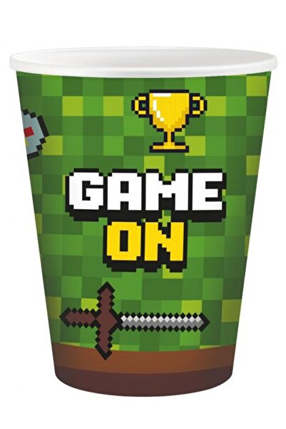 GAMER Game On Paper cup for toys 6 pcs 200 ml