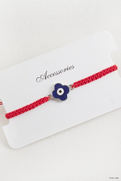 ZERO LAND Ilkestor Floral Macrame Braided (20556) Bracelet Red