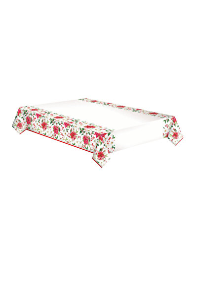 Javoli Christmas Poinsettia paper tablecloth 120x180 cm