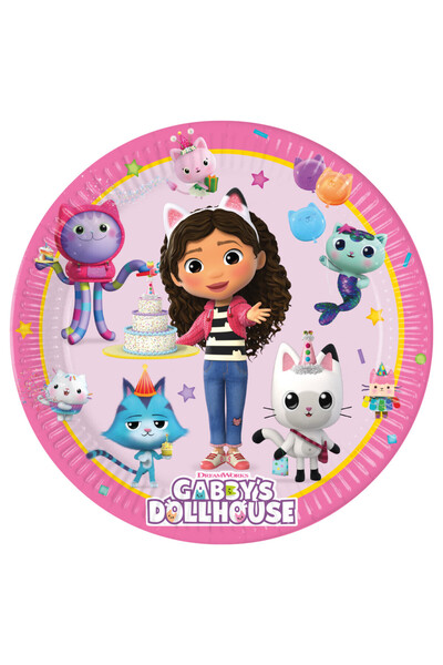 Gabby's Dollhouse Friends paper plate 8 pcs 23 cm FSC