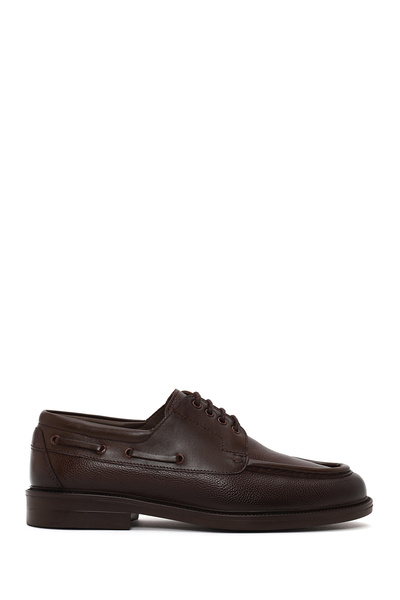 Derimod Men's Brown Lace-Up Thick Soled Leather Casual Shoes Wm750043Df