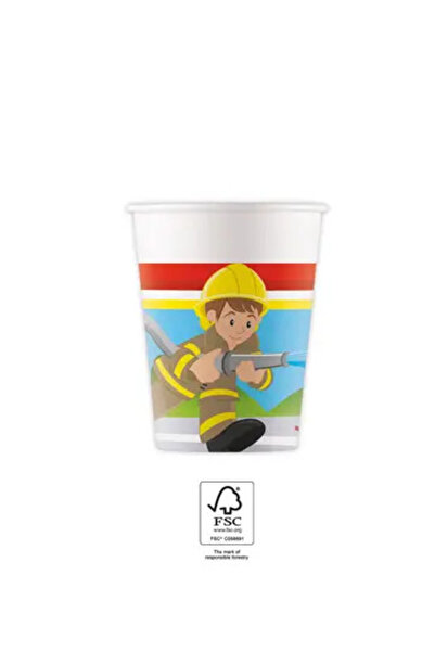 Javoli Pompier Rescue pahar de hârtie 8 buc 200 ml FSC