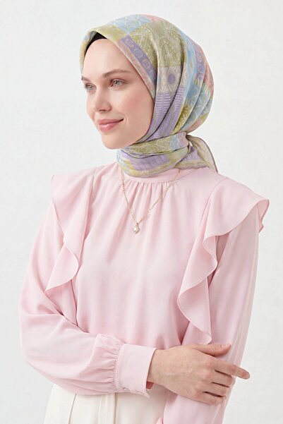 Silk Home Μαλακό Φουλάρι Αυθεντικό Πράσινο Φιστικί