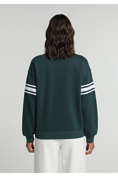 Colin's Regular Fit Yuvarlak Yaka Baskılı Kadın Yeşil Sweatshirt