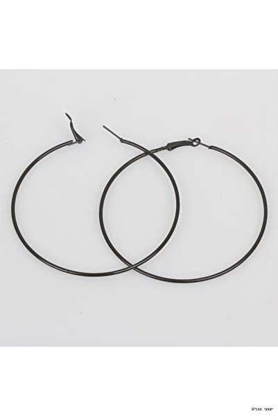 ZERO LAND Ilkestor Classic Hoop Earrings Black (40520) 2.5 cm