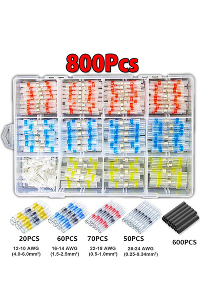 Choice 800PCS BOX 800pcs Solder Seal Wire Connectors Heat Shrink Insulated El...