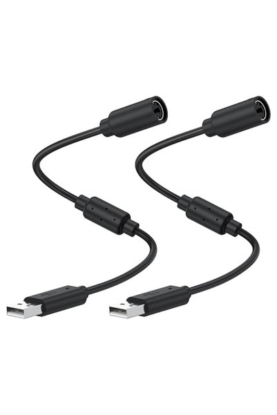 GENERAL كابل USB قابل للفصل لجهاز Xbox 360، محول بديل لوحدة تحكم Xbox 360 متو...