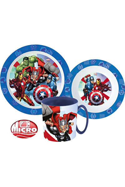 AVENGERS Rolling Thunder set de masă, set micro plastic cu cană 350 ml