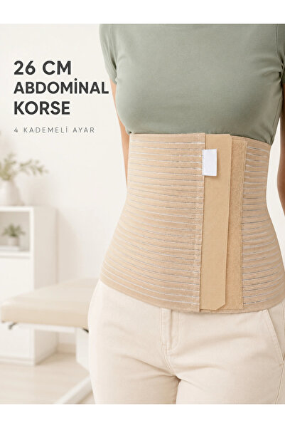 ARMÜZ Abdominal Postpartum Corset 26 cm Wide, 4-Level Adjustable with Velcro