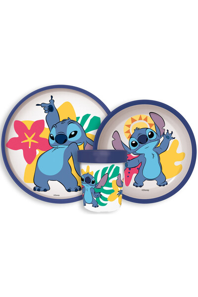 Javoli Disney Lilo and Stitch Palm non-slip dinnerware set, plastic micro set