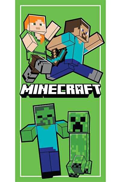 MINECRAFT Walking beach towel 70x140cm (Quick drying)