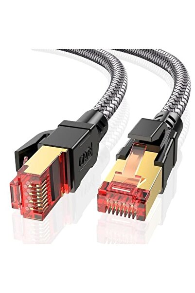 SYOSI كابل إيثرنت Cat 8 بطول 1.5 قدم - سرعة 40 جيجابت في الثانية وتردد 2000 م...