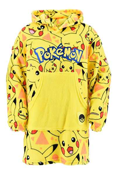 Pokémon Yellow Pătură poncho polar cu pluș, pentru 10-16 ani
