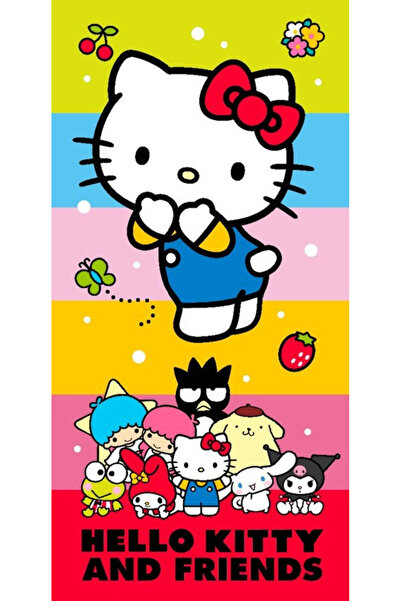 Hello Kitty Cute Friends prosop de plajă 70x140 cm (Fast Dry)