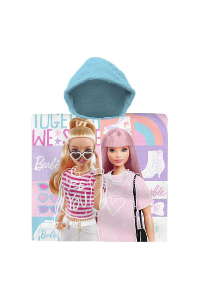 Barbie Together poncho prosop de plajă 60x120 cm