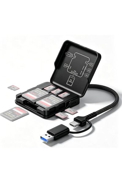 ELEPHANTBOAT ®   قارئ بطاقات USB 3.0 USB C SD، محول قارئ بطاقات الذاكرة