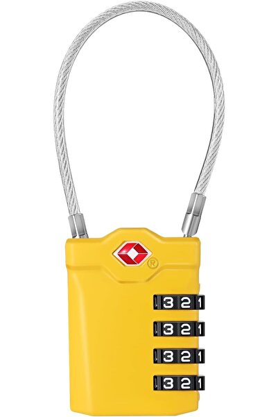 GENERAL ZHEGE TSA Approved Luggage Locks, Suitcase Padlocks (Yellow)