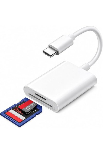GENERAL قارئ بطاقات USB C SD، محول بطاقات ذاكرة 2 في 1 (Micro SD/TF) لهواتف آ...