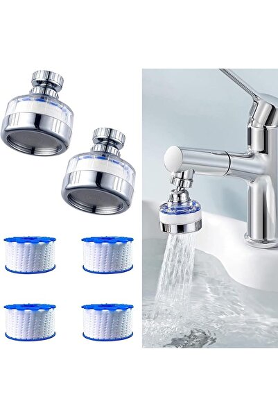 AZONEE Sink Filter Water Faucet, 360° Rotating Faucet Filters Purifier Kitche...
