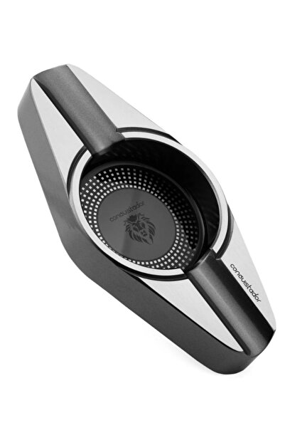 CONQUİSTADOR Gunmetal Gümüş İkili Porselen Puro Küllüğü