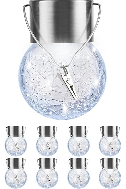 Arabest Hanging Solar Ball Lights,8 Pack Waterproof Outdoor Lanterns with Han...
