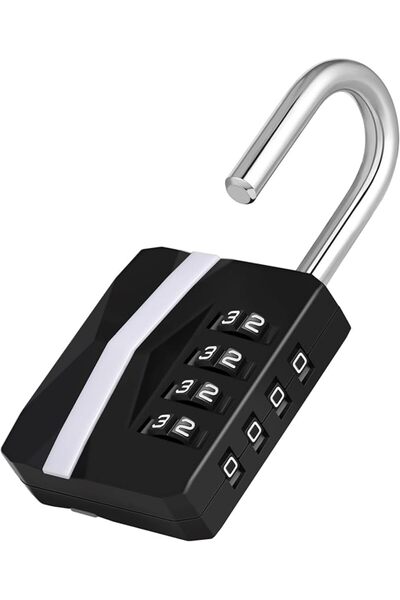 GENERAL ZHEGE Combination Padlock for Gym Locker, 4 Digit Code Padlocks (1P, ...