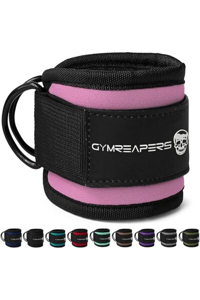 Gymreapers أحزمة الكاحل (زوج) لتمارين الكيبيك باك على جهاز الكابل، وتمارين ال...