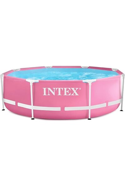 Intex 28290EH Outdoor Backyard 8' x 30" Round Metal T-Joint Frame Above Groun...