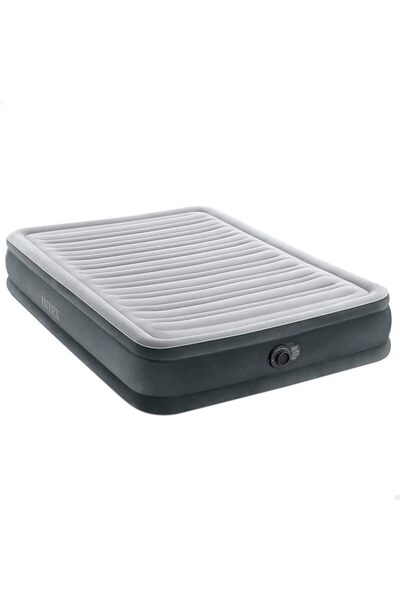 Intex Dura-Beam Comfort-Plush Mid-Rise Airbed with Fiber-Tech Technology, Ful...