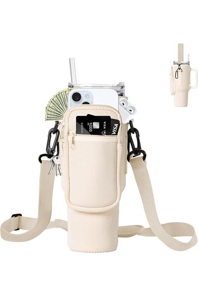 Beynant Water Bottle Holder With Strap for Stanley 40 oz Tumbler With Handle,...