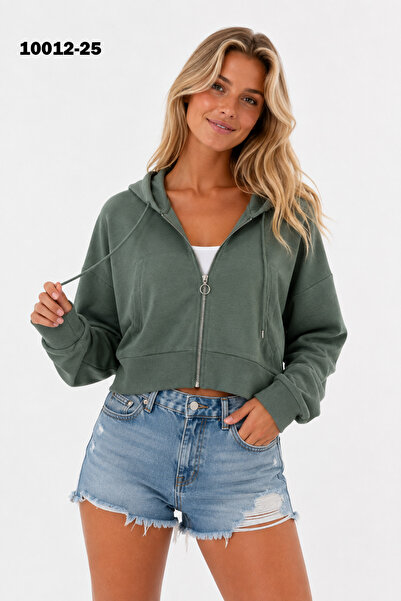 Duss 10012 Modal Hooded Crop Jacket