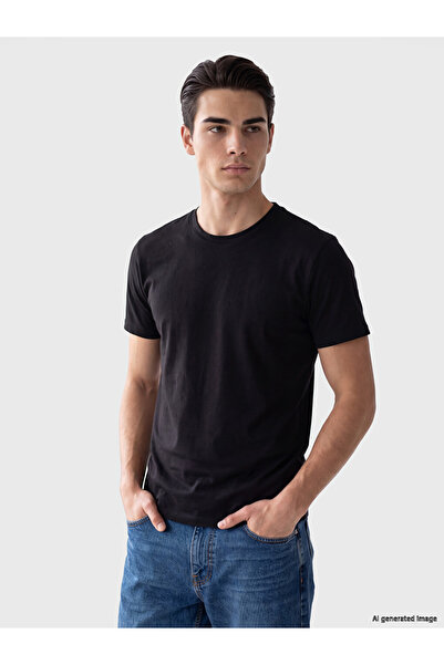 LC Waikiki Rmz Gi̇yi̇m Farkiyla Zero Roba Collar Men's T-Shirt