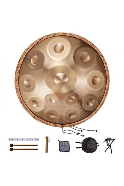 Eom Tobă Handpan de 22 de inci, 12 note, Re minor, instrument muzical, includ...