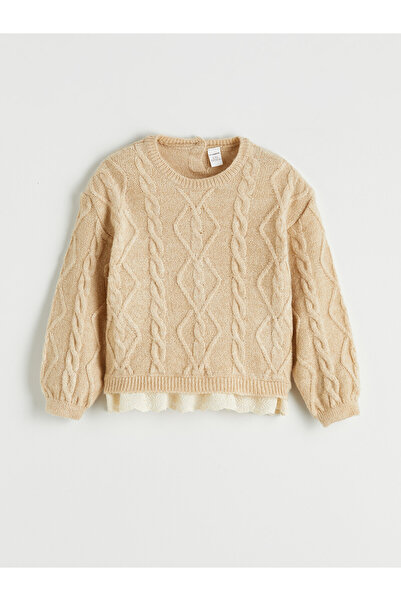 LC Waikiki Vizyon New Season Crew Neck Girls' Knitwear Sweater