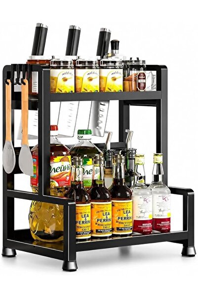 GENERAL Spice Rack Organizer for Countertop, 2 Tier Under Sink Organizers and...