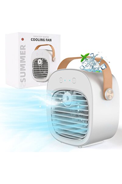 ConBlomi Răcitor Mini Aer Portabil 2‑în‑1 cu Umidificare, 4000mAh, 3 Viteze, Rezervor 180ml