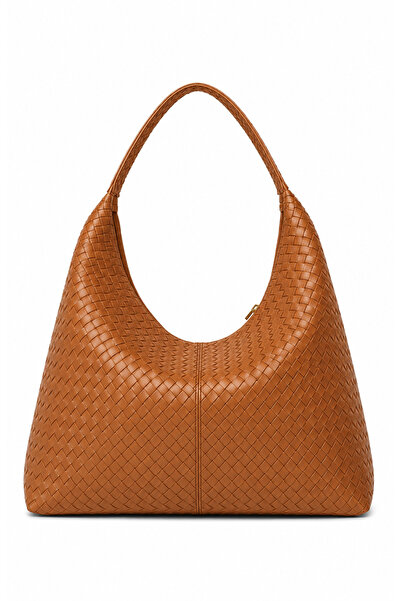 SHIKIRTI BAG STORE حقيبة كتف نسائية كبيرة الحجم بلون أسمر