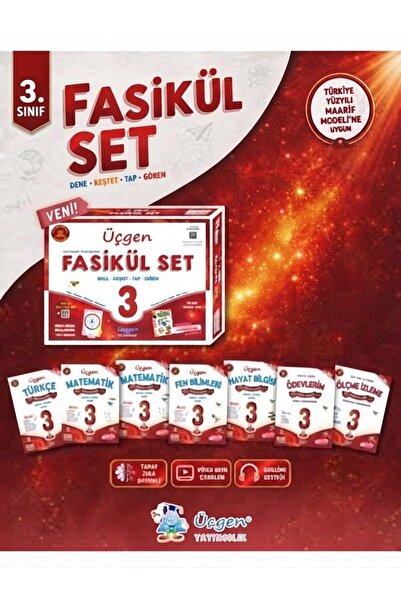 Üçgen Yayıncılık Üçgen 3. Sınıf Beceri Temelli İlkokul Yoculuğu Fasikül Set